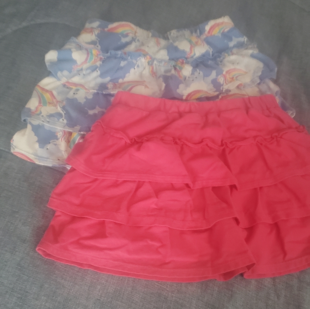 365 KIDS FROM GARANIMALS skorts for girls, one neon pink, the other blue